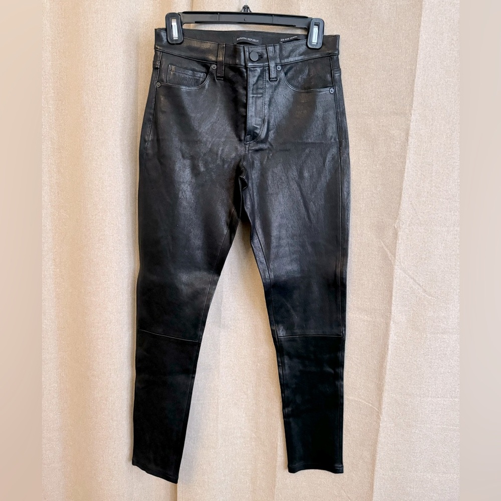 Banana Republic Skinny Jeans Mid Rise 100% Real Leather